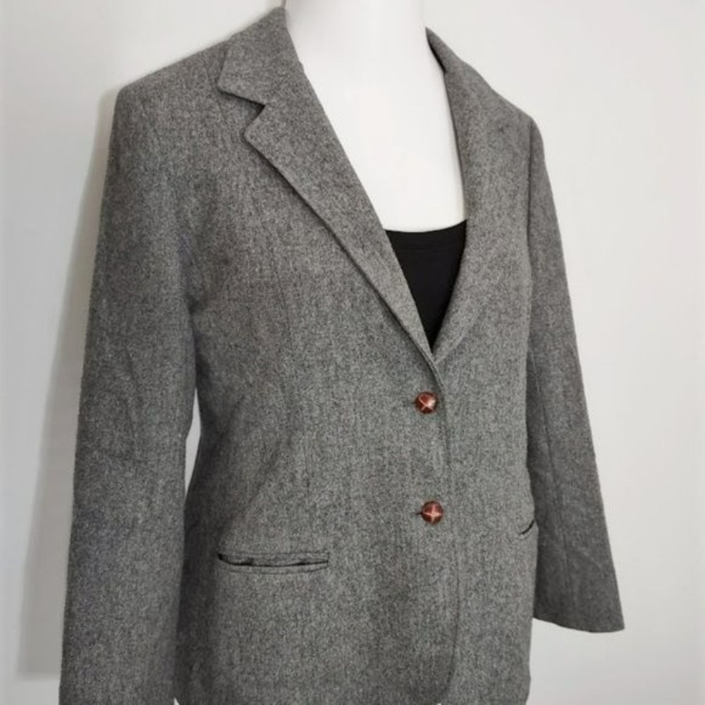 Larry Levine Vintage Gray Wool Blazer